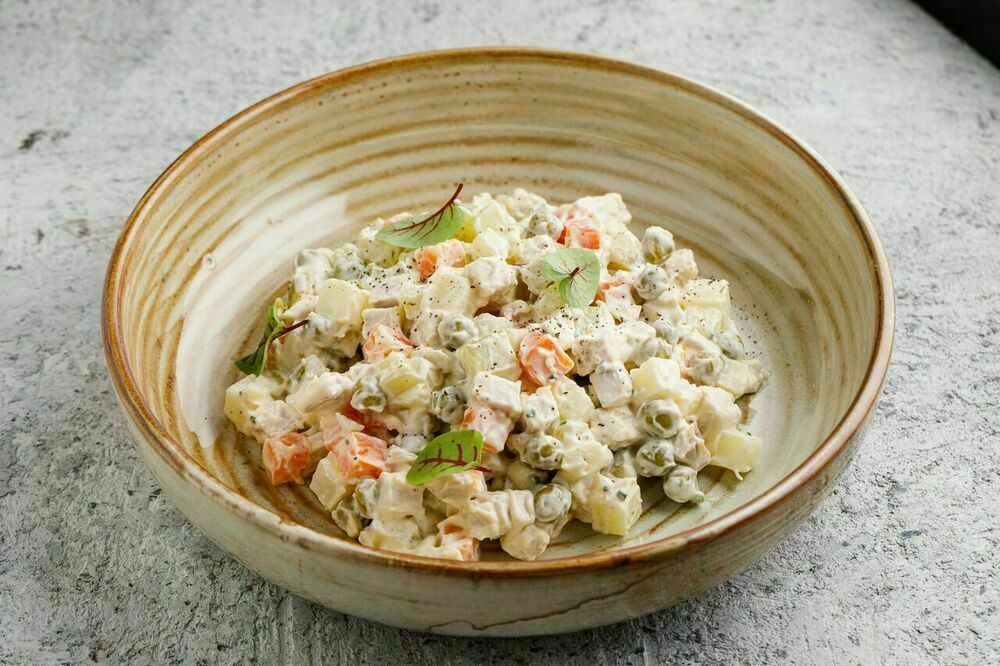 Olivier salad with chicken