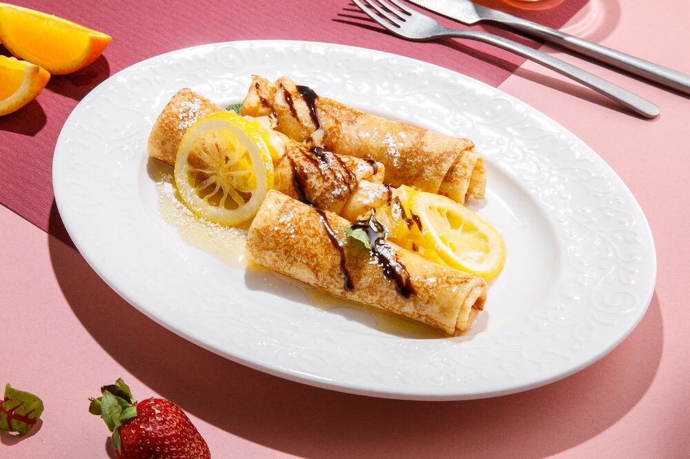 Pancakes with citrus filling