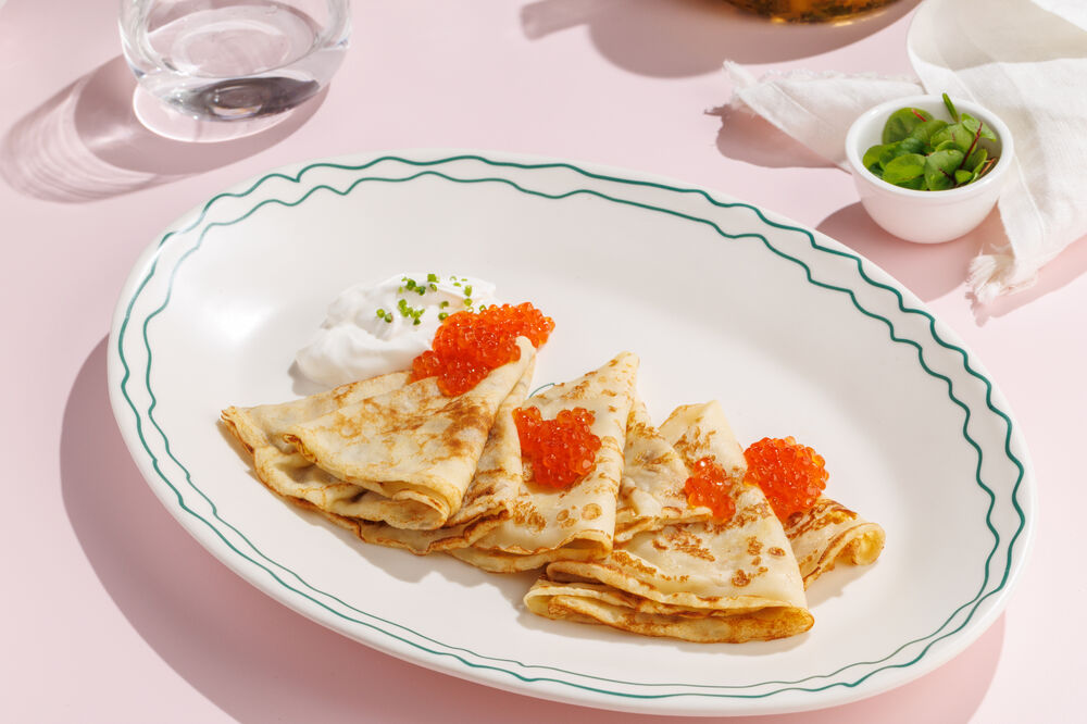 Блины с красной икрой 