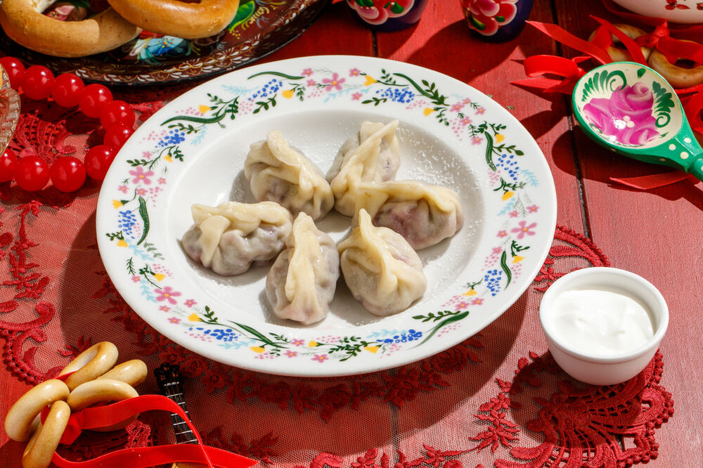 Dumplings with cherries