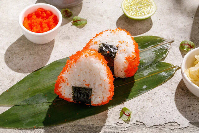 Onigiri with shrimp