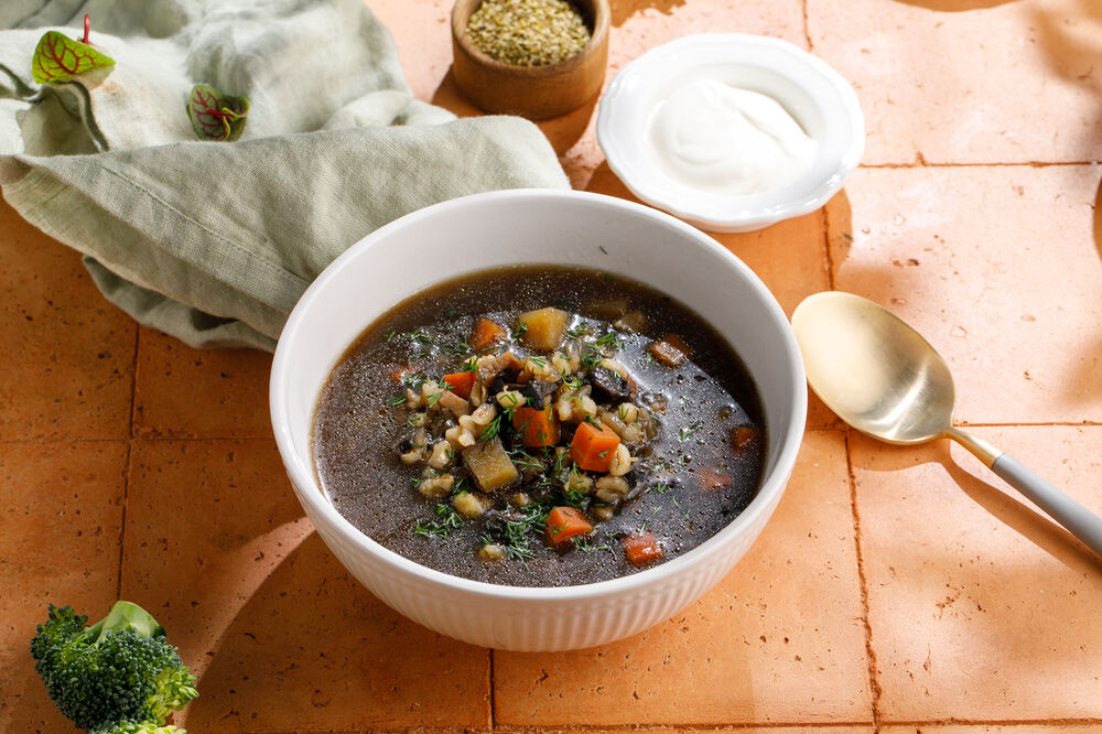 Wild mushroom soup