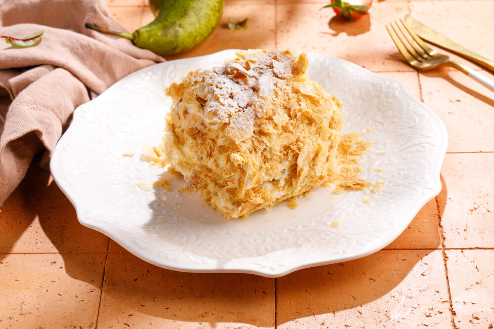 Pear Napoleon cake