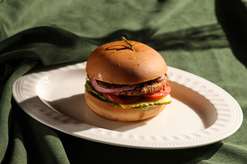  Burger with soy meat