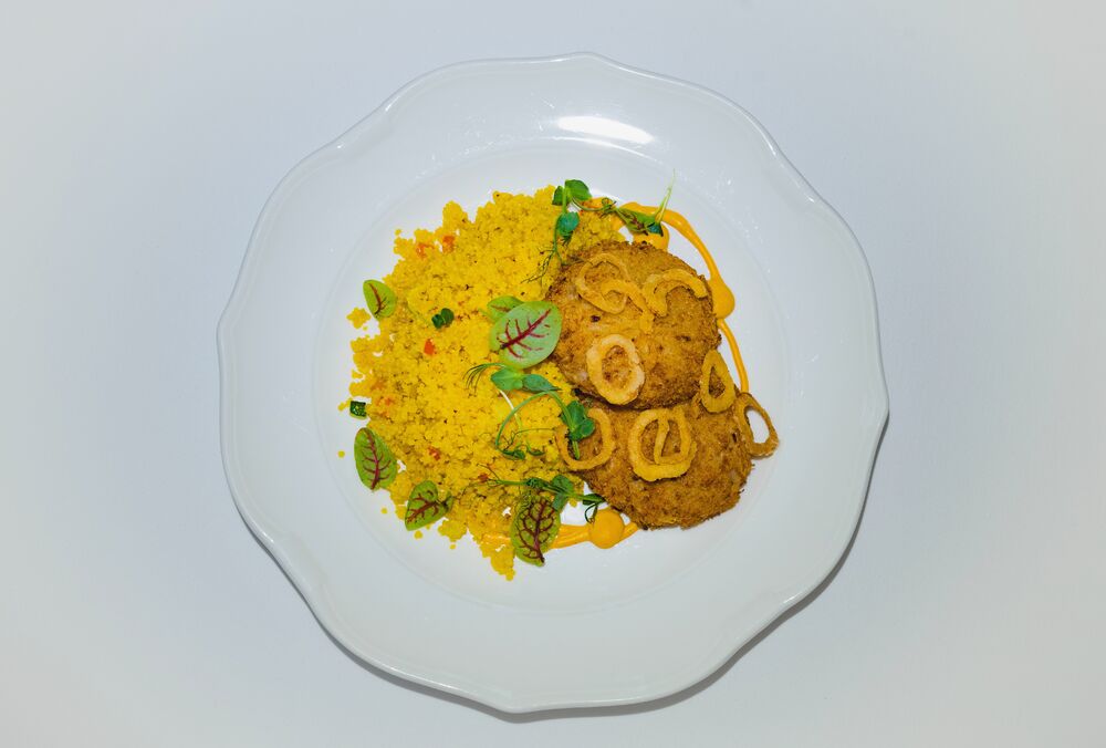 Cabbage cutlets with couscous