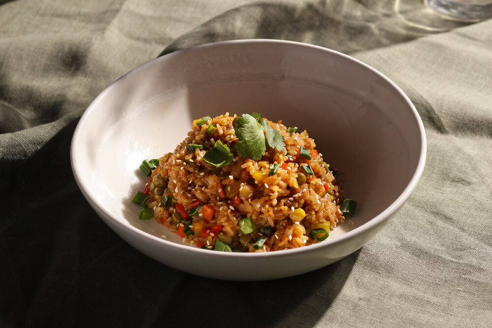 Jasmine rice with vegetables