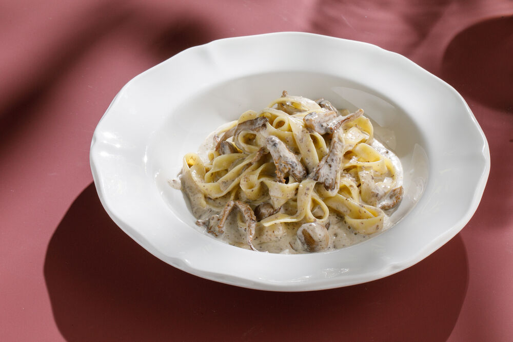 Фетучини с грибами 
