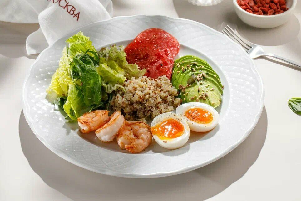 Combo breakfast with shrimp