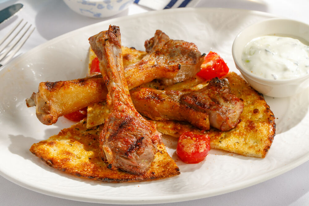 Honey-marinated rack of lamb