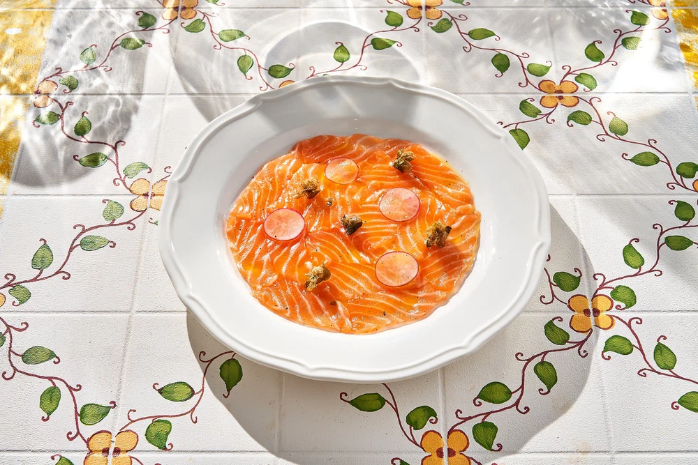 Salmon carpaccio