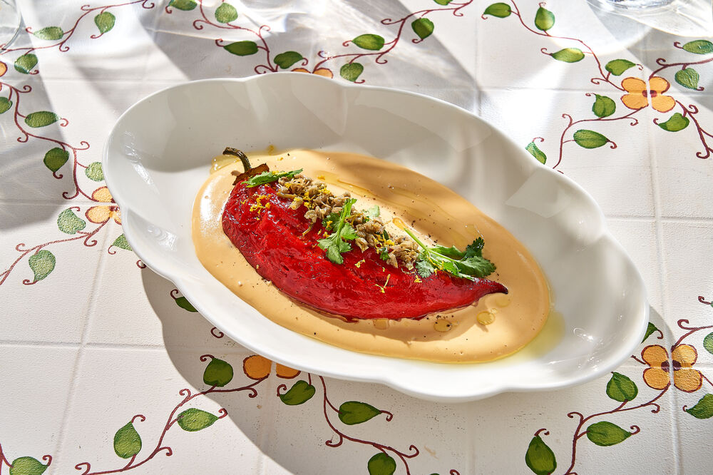 Tuna tartar in ramiro pepper