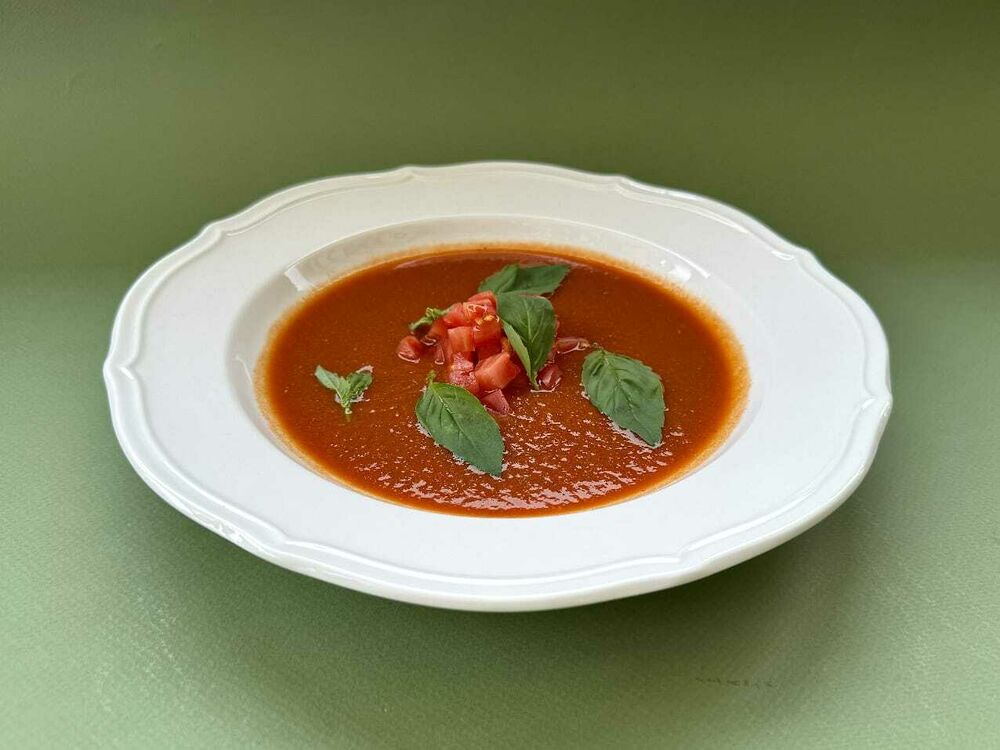 Gazpacho with shrimp