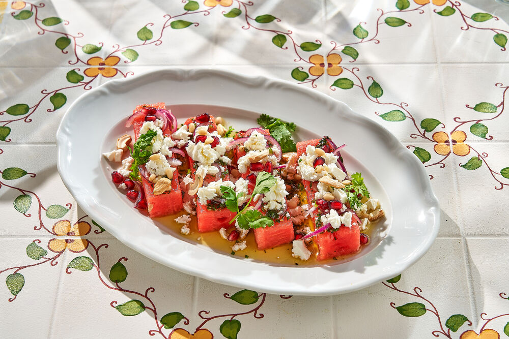 Salad with watermelon