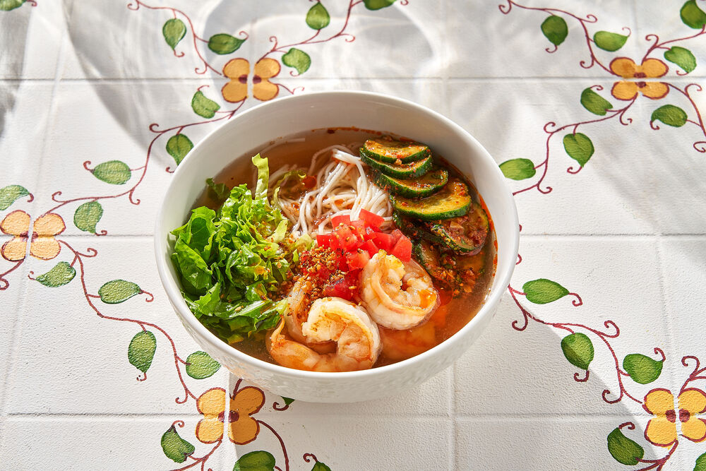 Kuksi with shrimps