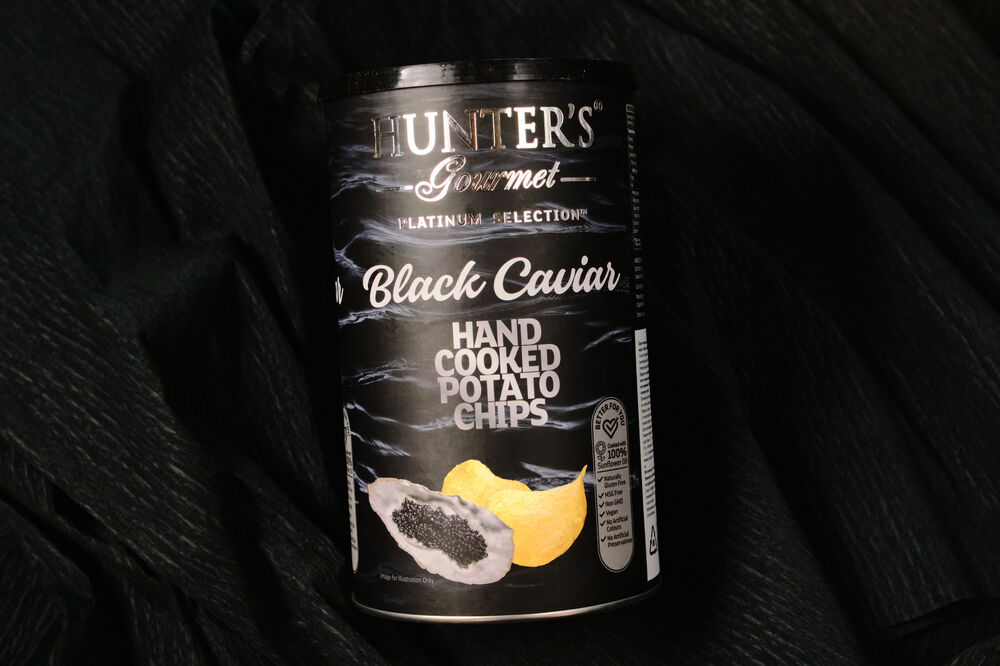 Chips HUNTER'S Gourmet Black Caviar