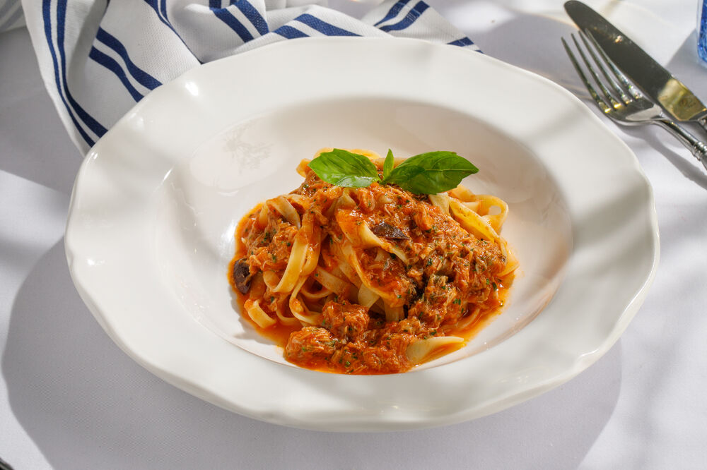 Fettuccine with rabbit ragout