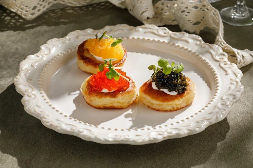 Ассорти из трех оладьев