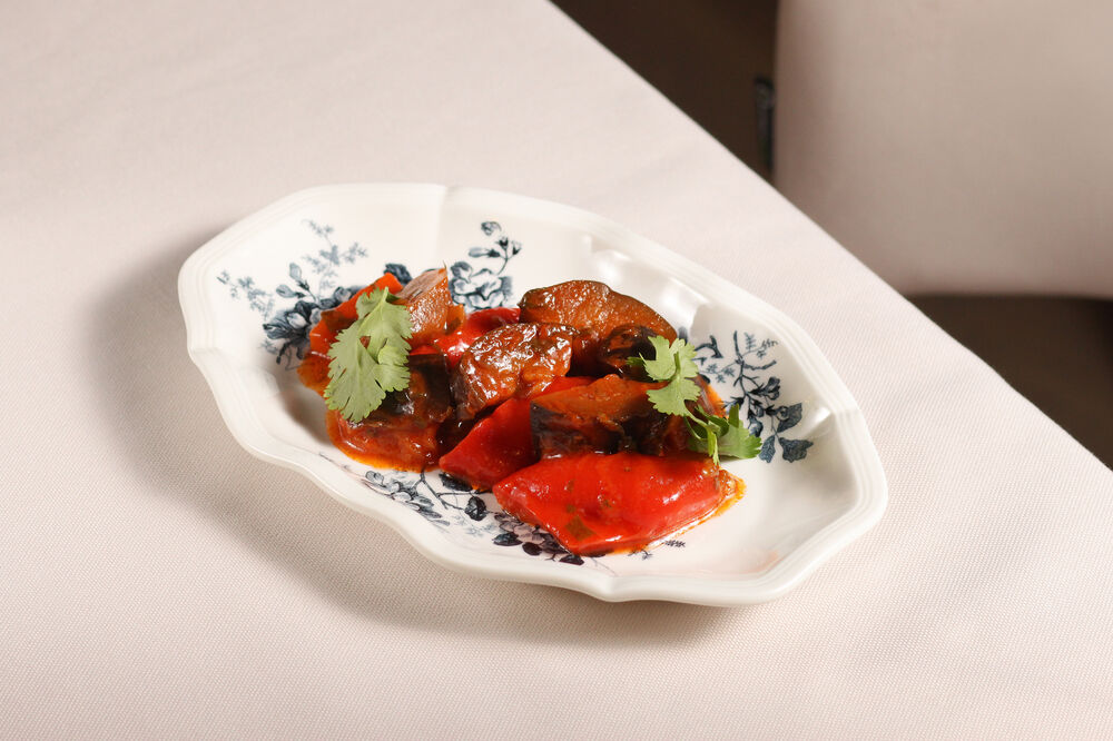 Закуска из синеньких и болгарского перца