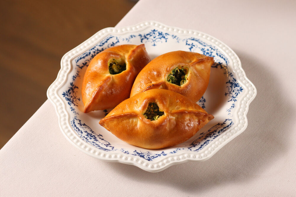 3 green onion and egg pies