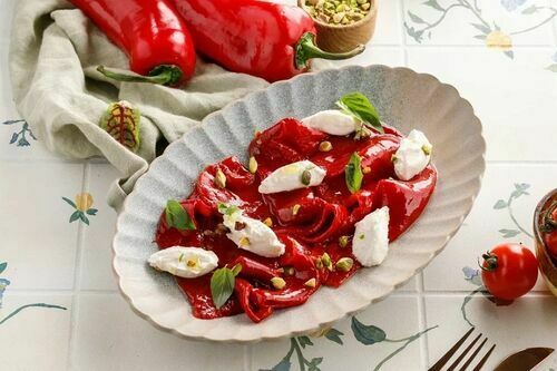 Pickled Ramiro Peppers with Gouda Cheese