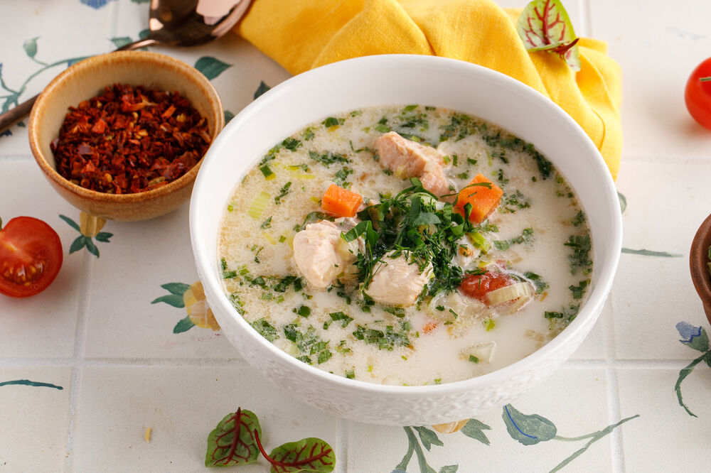 Сливочный рыбный суп