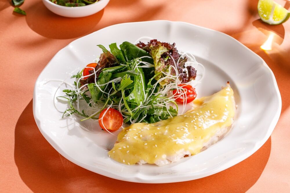 Thai Salad with Chicken Breast and Orange Sauce