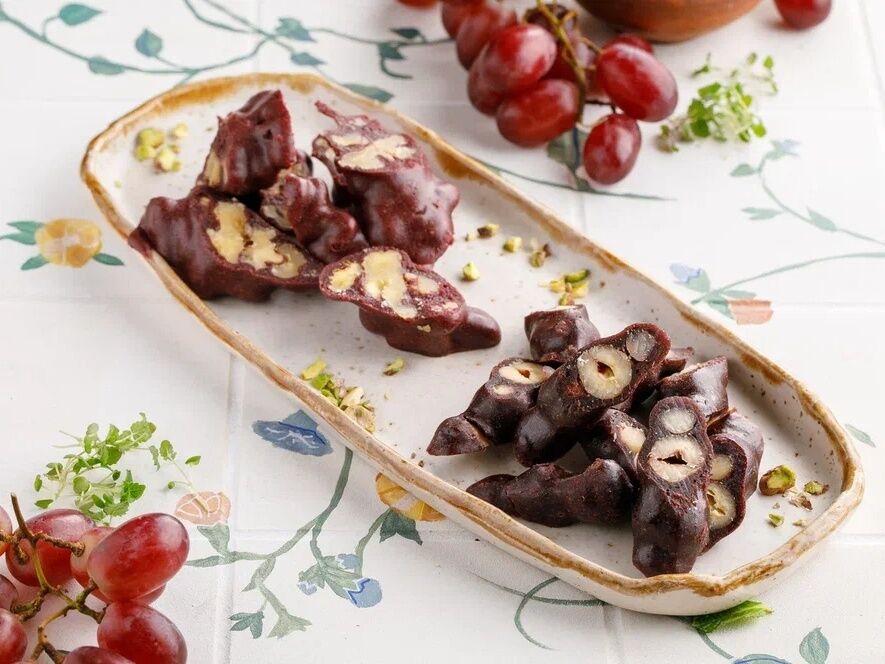 Dessert Churchkhela with walnut