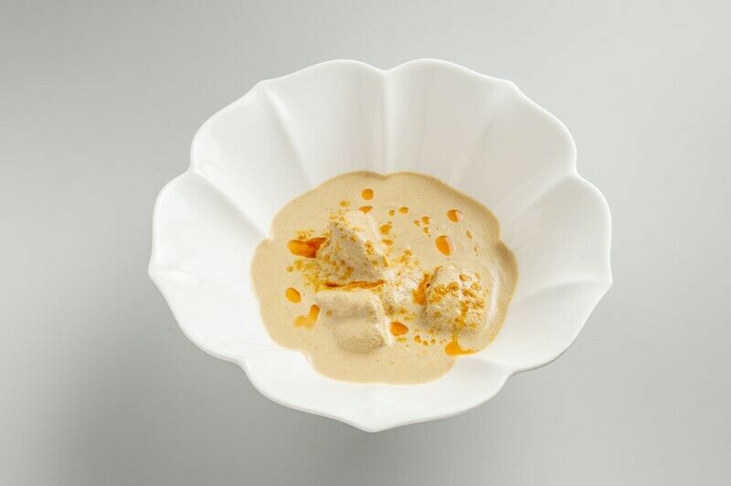 Satsivi in Imeretian style with turkey on coals