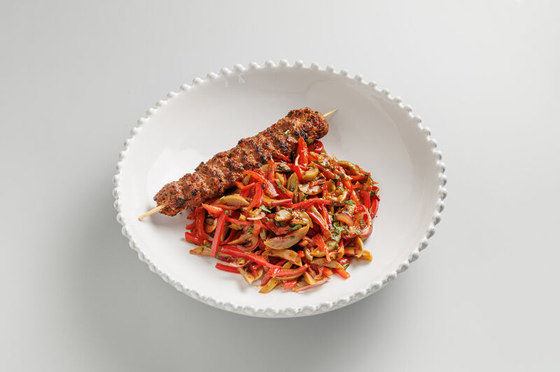  Lamb Kebab Salad with Ramiro Peppers