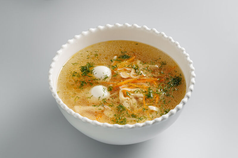 Chicken soup with homemade noodles