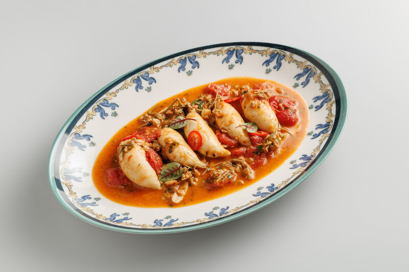  Stuffed squid in jonjoli sauce