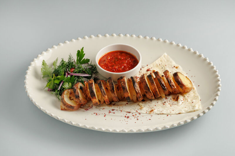 Potato kebab with kurdyuk