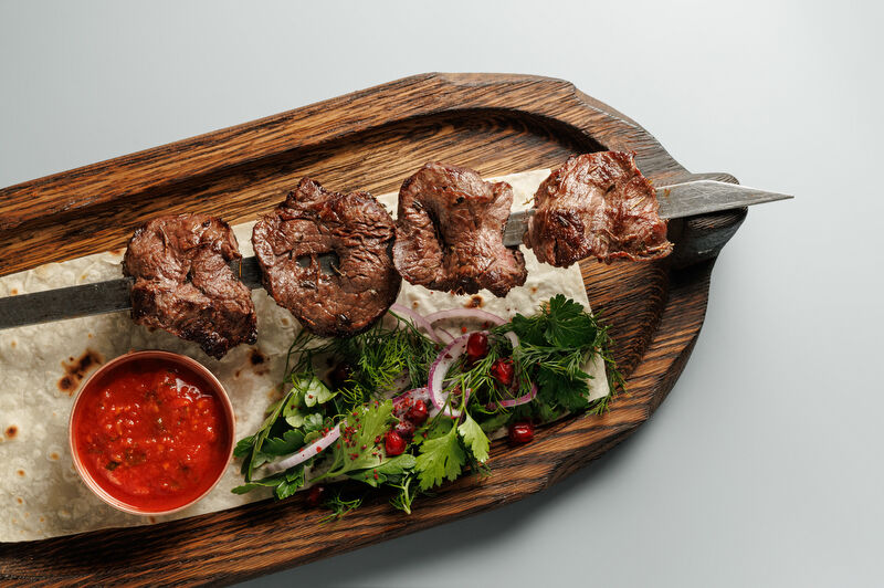 Beef tenderloin skewers