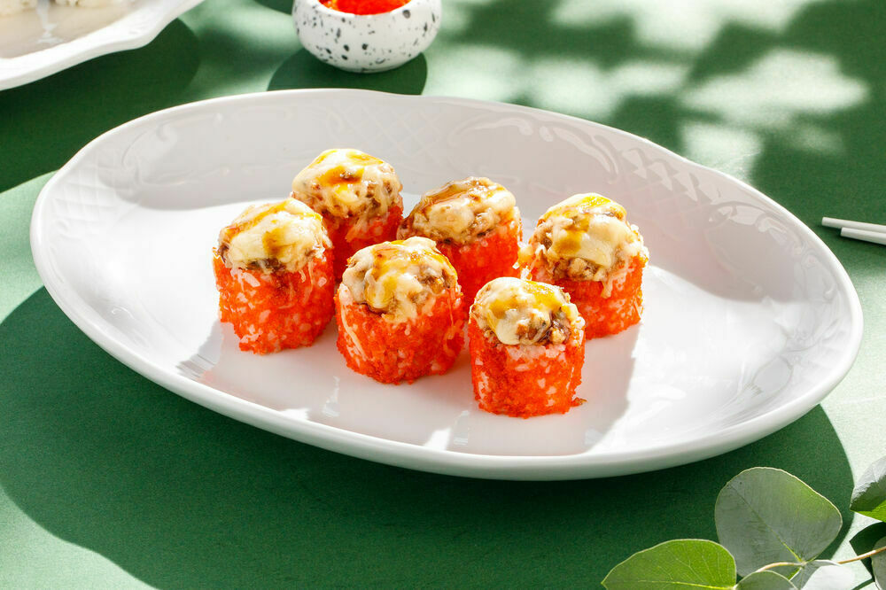 Baked crab mix roll