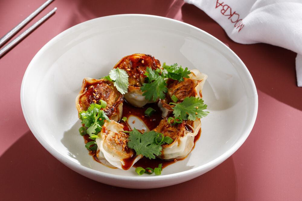 Chinese dumplings with pork and shrimp