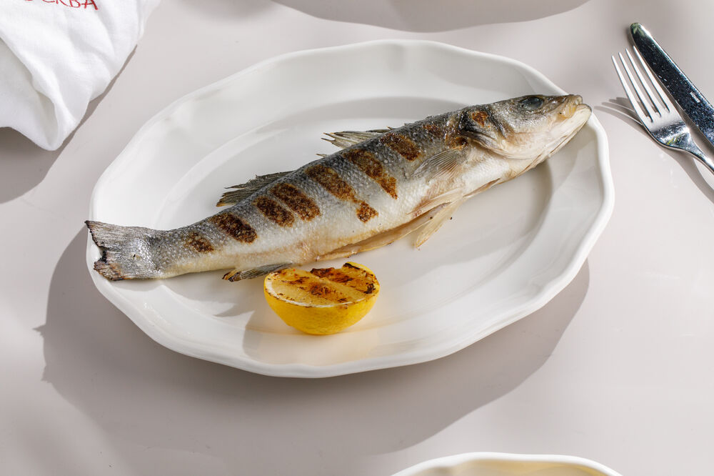 Сибас на гриле 