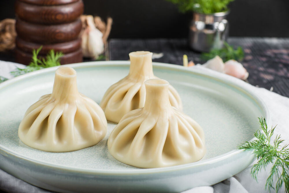 Khinkali with pork and beef