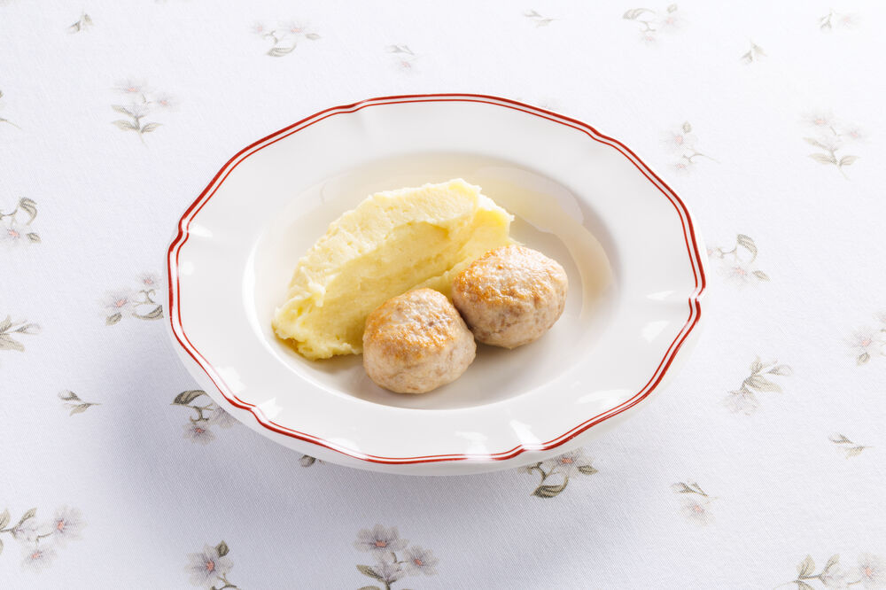 Куриная котлета с пюре