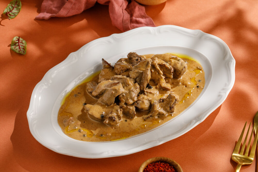 Chicken liver in pepper sauce