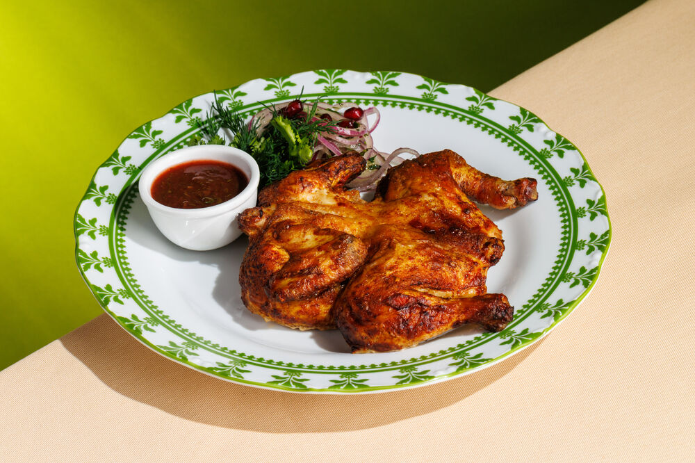 Chicken Tabaka with Adjika