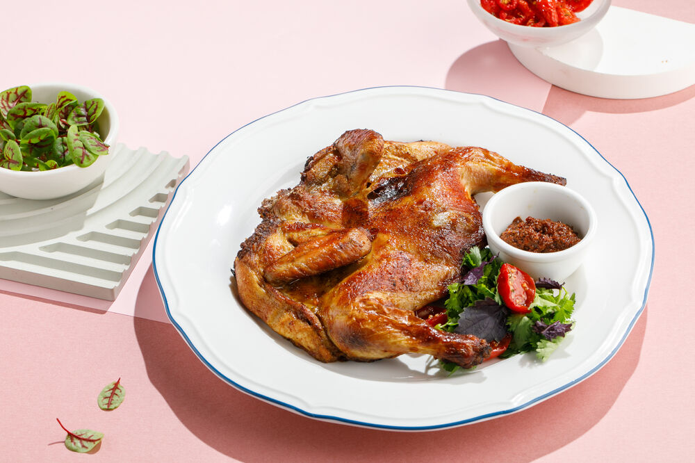 Chicken Tabaka with Adjika