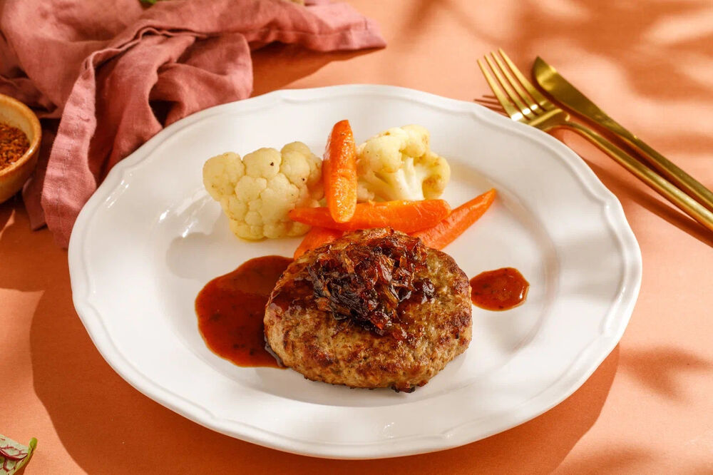 Котлета из утки с луковым мармеладом