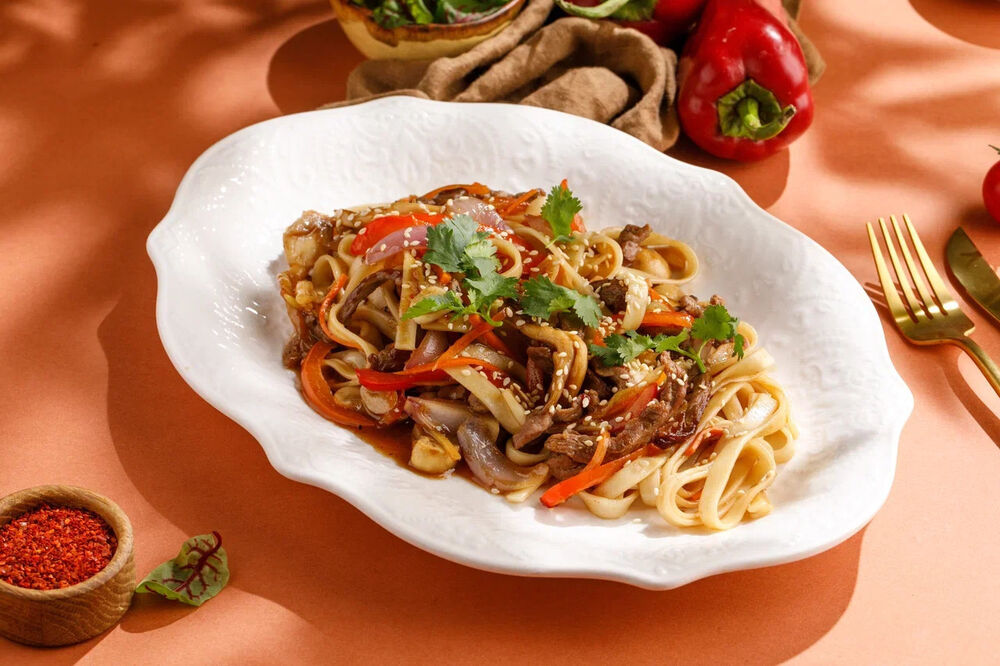 Удон с говядиной