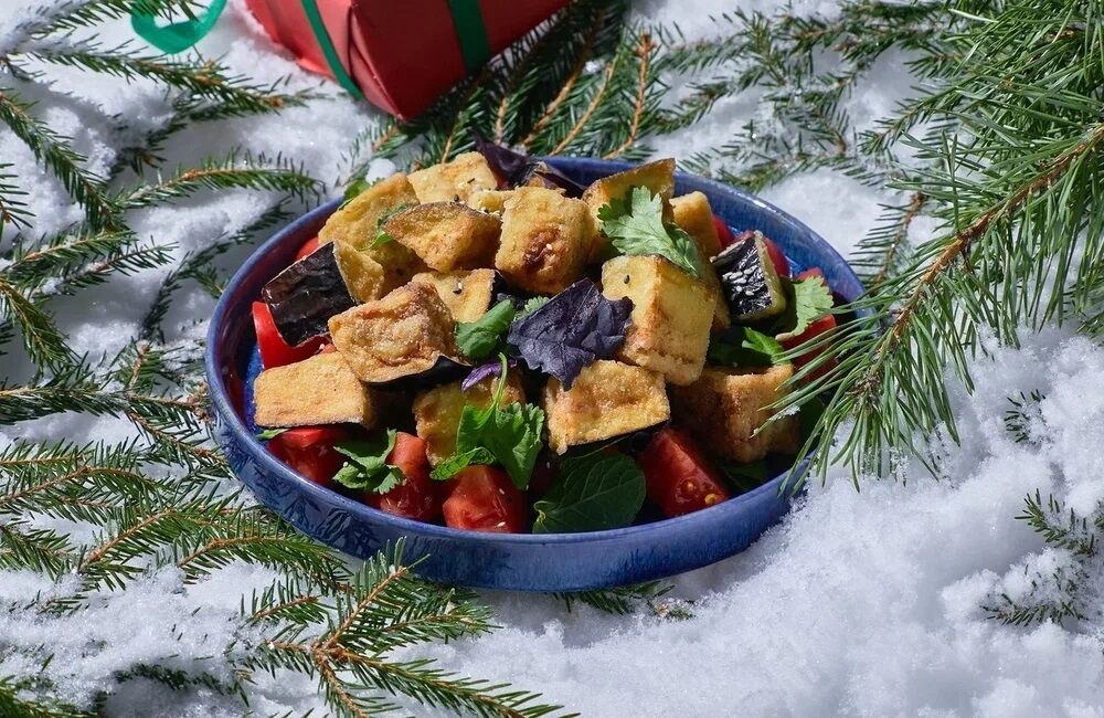 Salad with crispy eggplant 500 g