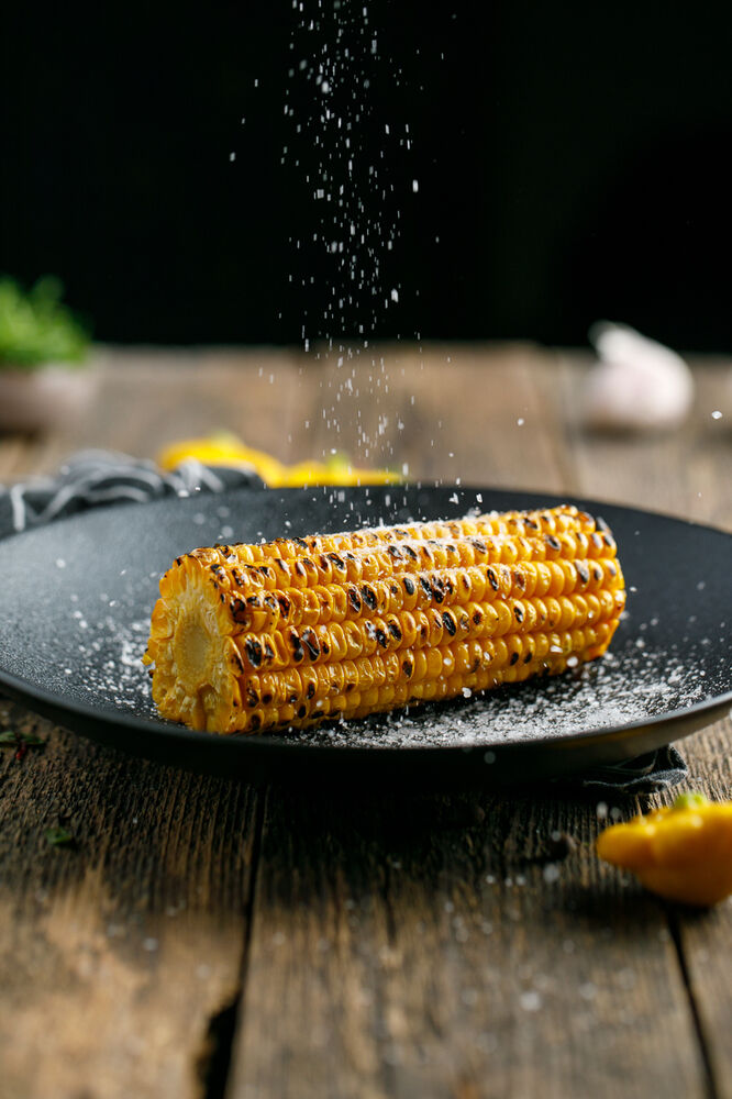 Corn ear on a grill