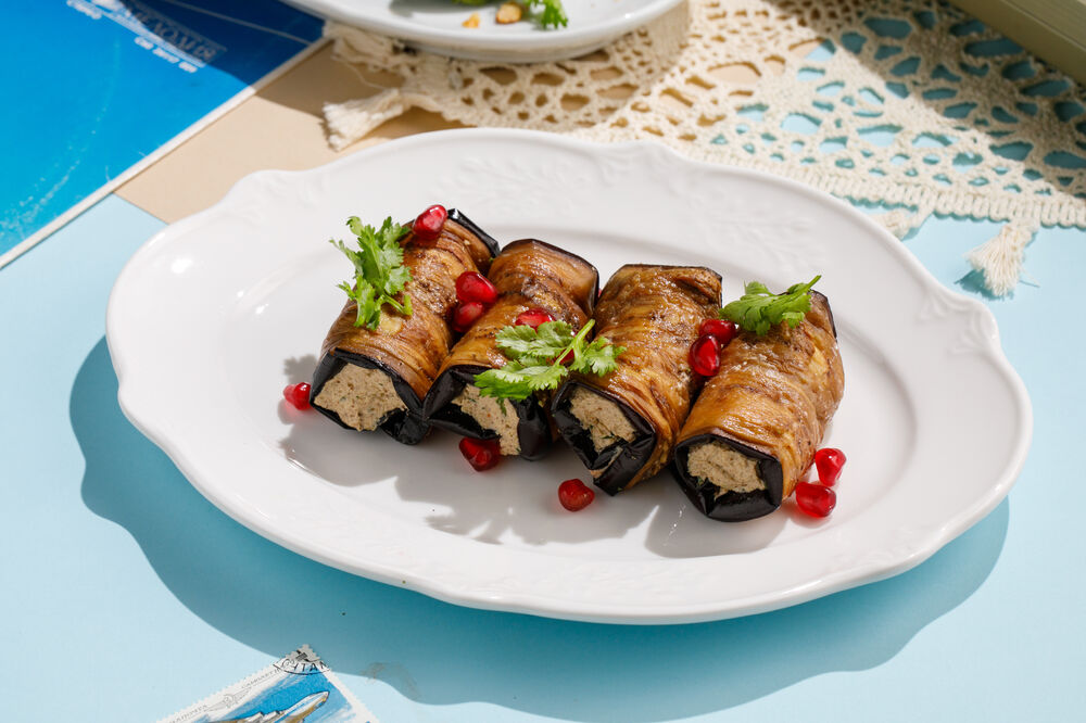 Рулеты из баклажанов