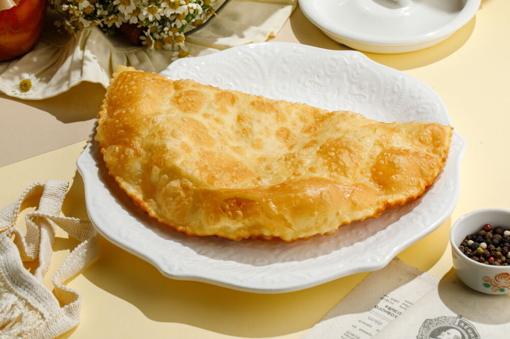 Cheburek with cheese