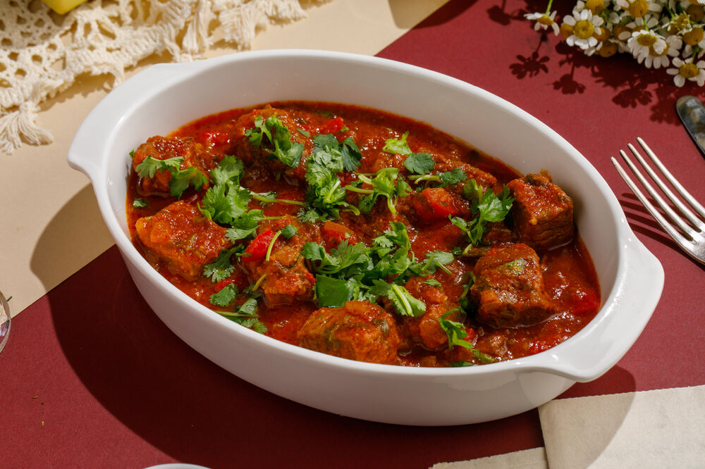 Chashushuli made from tender veal