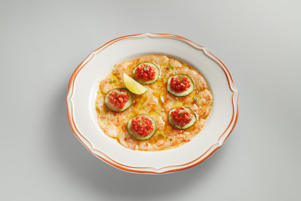 Shrimp carpaccio