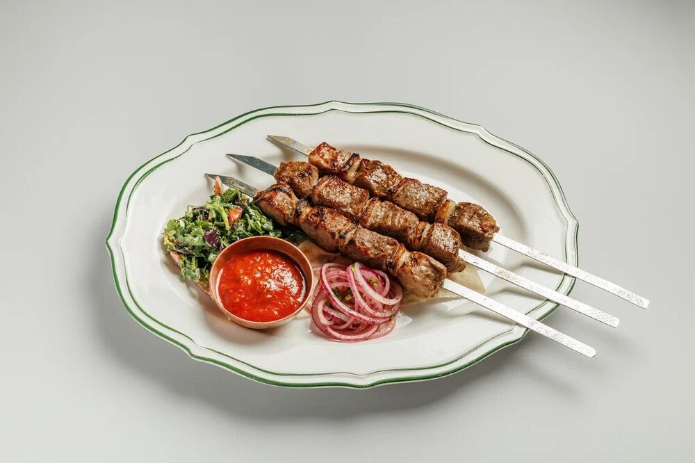 Lamb kebabs with fat tail